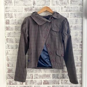 DC • Y2K Vintage • Asymmetrical Hooded Button Up Jacket • 2000’s Fashion •Medium